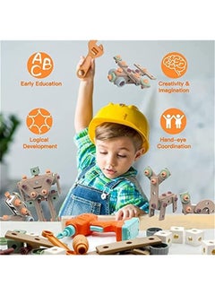 DURKU Kids Tool Set with Electric Drill - Pretend Play Construction Kit for Boys and Girls - Power Tool Box Set (144PCS)  - Image 2