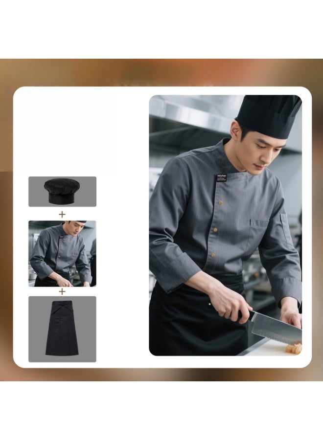KUYING New Chef Workwear Top+Apron Set - Image 1