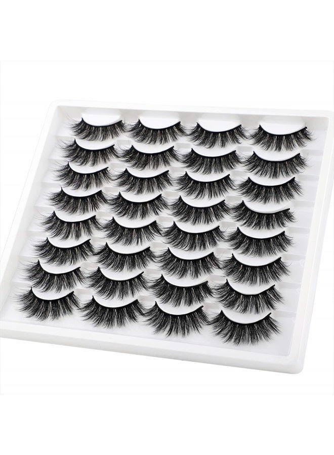 JIMIRE 16 Pairs False Eyelashes Fluffy Volume Natural Fake Lashes 3D Faux Mink Lashes Pack - Image 3