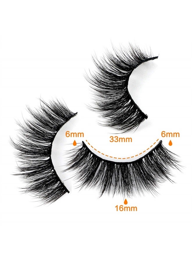JIMIRE 16 Pairs False Eyelashes Fluffy Volume Natural Fake Lashes 3D Faux Mink Lashes Pack - Image 2