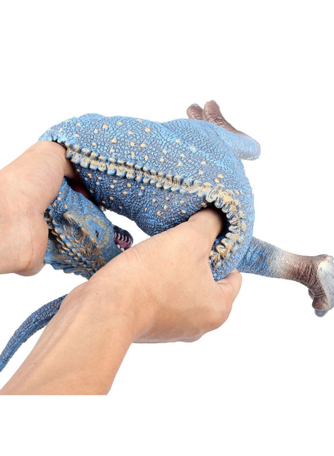 Animal Model Soft Glue Marine Life Simulation Soft Glue Dinosaur Toy Deng's Fish Sliding Toothosaurus Swollen Head Dragon Thick Nose Dragon-Color:QW Large Soft Rubber Sliding Tooth Dragon (about 0.17kg,36cm)  - Image 3