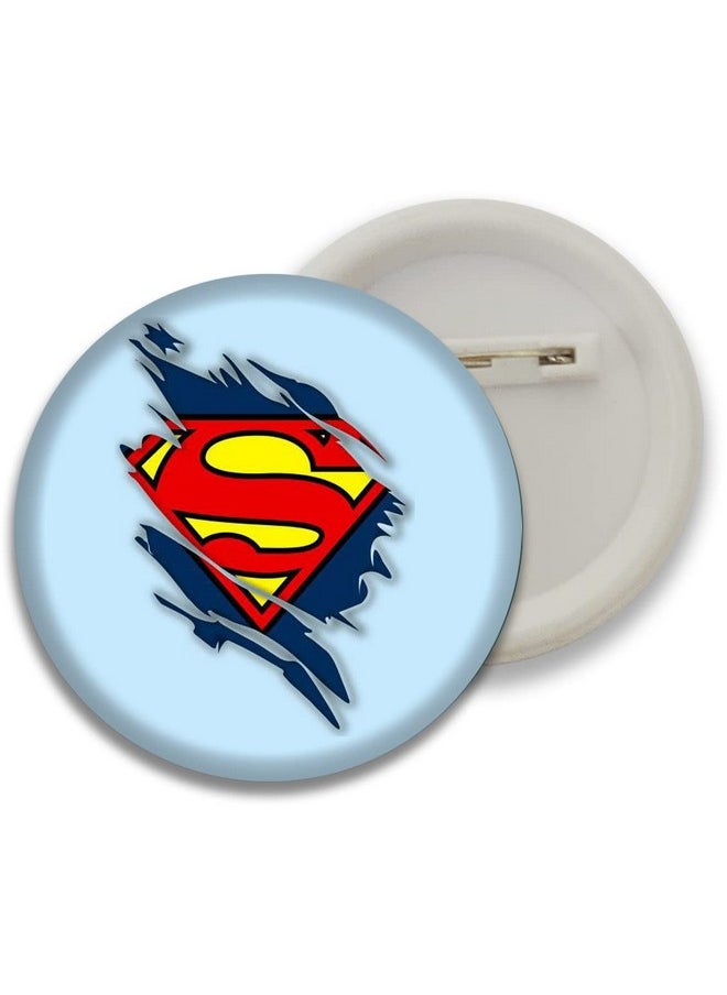 D2c D2c Superman l Blue | Powerful | Button Badges  - Image 2