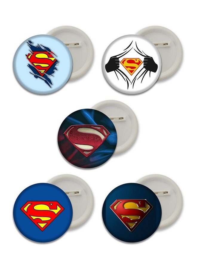 D2c D2c Superman l Blue | Powerful | Button Badges  - Image 1