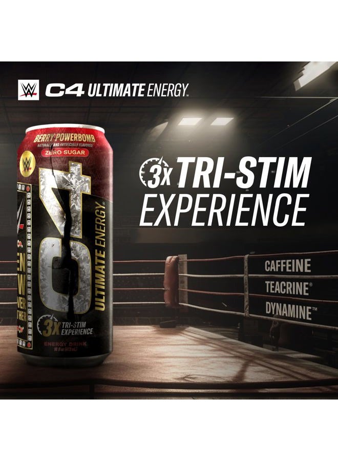 C4 Cellucor C4 Ultimate x WWE | 300mg Caffeine Sugar Free Energy Drink | Knockout Nectarine Guava | 16oz (Pack of 12) - Image 2