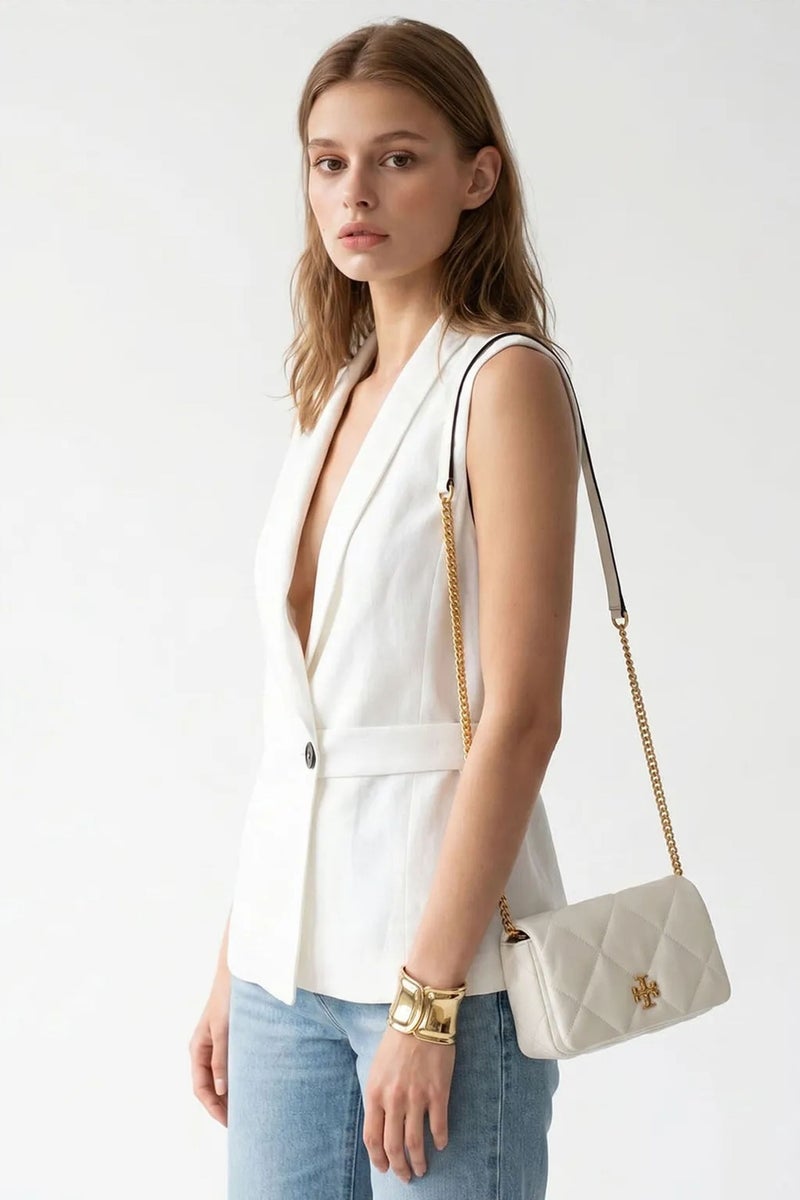 MIXRAY Belted Cotton-linen Waistcoat - Image 4