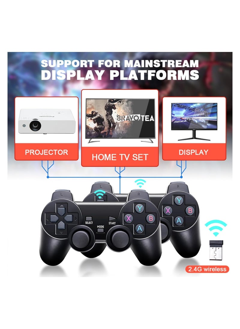 Generic - Retro Game Stick Retro Game Console Built-in 10000+ Games 4K HDMI Nostalgia Stick Game for TV,Plug and Play Video Game Stick Dual 2.4G Controllers M8 64G - Image 1
