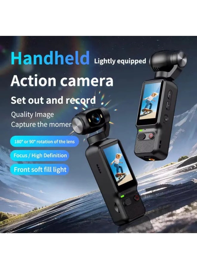 LK-032 Handheld Pocket Action Camera with 180° Rotating Lens and Fill Light - Image 3