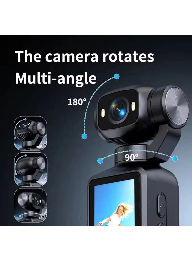 LK-032 Handheld Pocket Action Camera with 180° Rotating Lens and Fill Light - Image 1