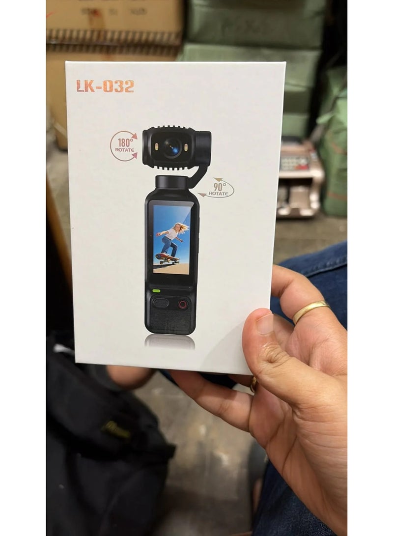 LK-032 Handheld Pocket Action Camera with 180° Rotating Lens and Fill Light - Image 2