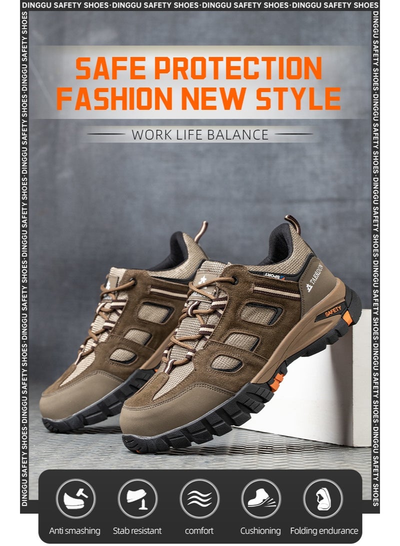 Steel Toe Shoes for Men Lightweight Safety Shoes Comfortable Puncture Proof Slip On Indestructible Work Shoes and Fashion Sneakers. - Image 1