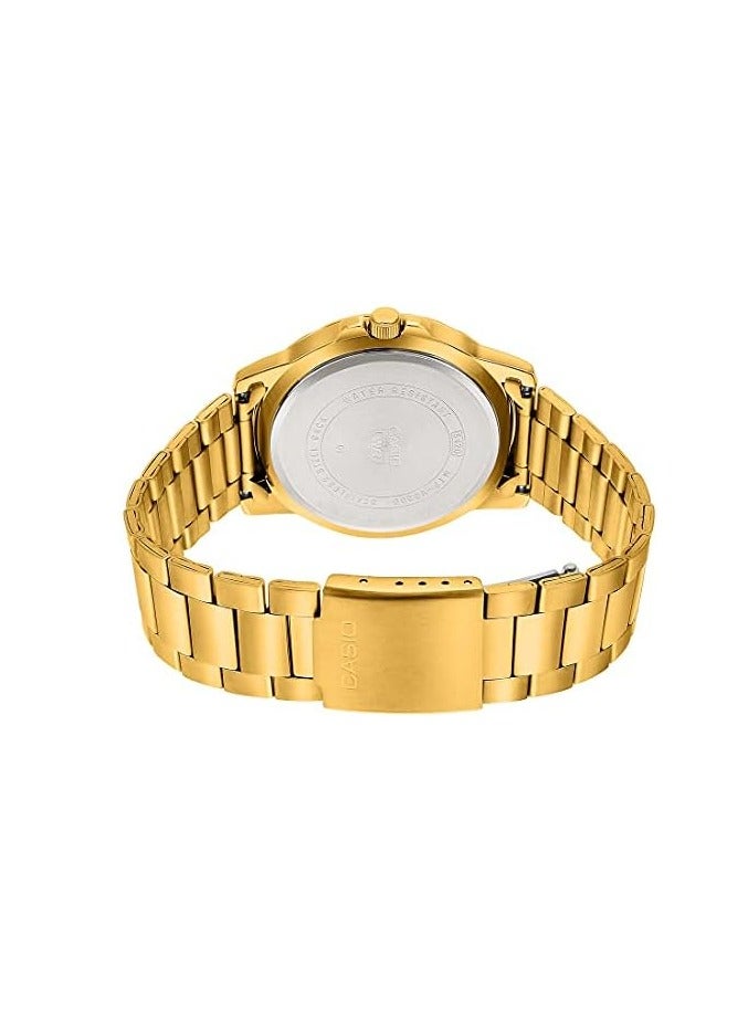 Casio Men's Watch - MTP-VD300G-1EUDF Black Dial, Gold Band - Image 3