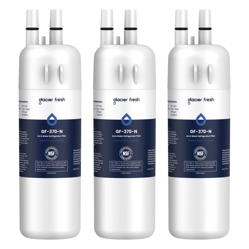 GLACIER FRESH EDR1RXD1 Refrigerator Water Filter Compatible with W10295370A, EDR1RXD1, WHR1RXD1, KAD1RXD1, Filter 1, W10295370, P4RFWB, P8RFWB2L, 46-9930, 46-9081 Refrigerator Water Filter,3 Pack - Image 1