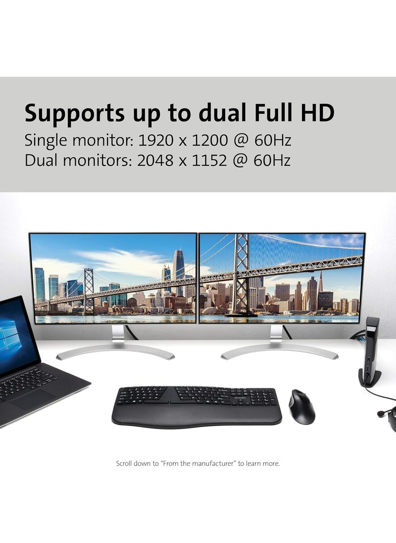 Kensington Kensington USB 30 Dual Display Docking Station for MacBooks Windows and Surface K33972US  - Image 3
