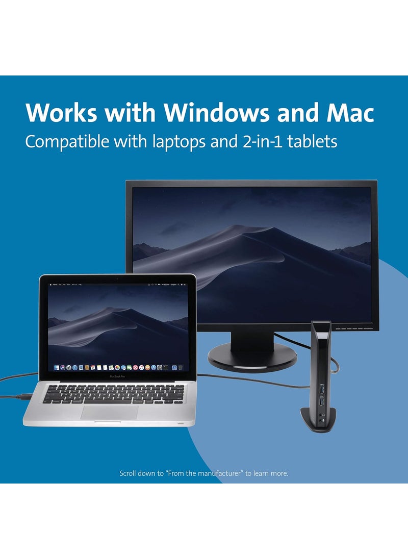Kensington Kensington USB 30 Dual Display Docking Station for MacBooks Windows and Surface K33972US  - Image 4