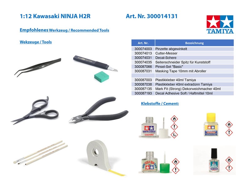 Tamiya طقم نموذج بلاستيكي تاميا 14131 1/12 كاواساكي نينجا H2R - Image 4