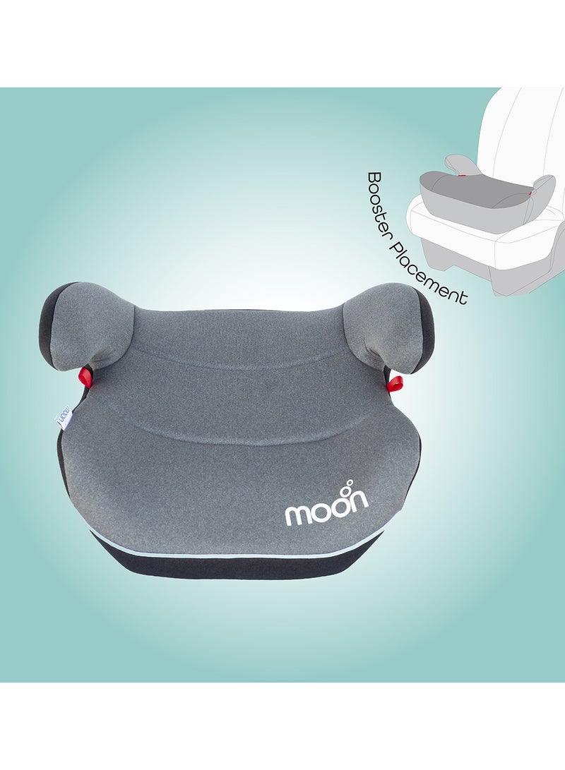 Moon Kido Baby Booster Lightweight Car Seat, Group 2/3 (22-36 kg) - Black/Grey/Blue - Image 3