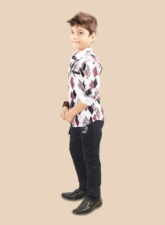 Ts Trends Ts Trends Printed Buttoned Shirt and Pant Set