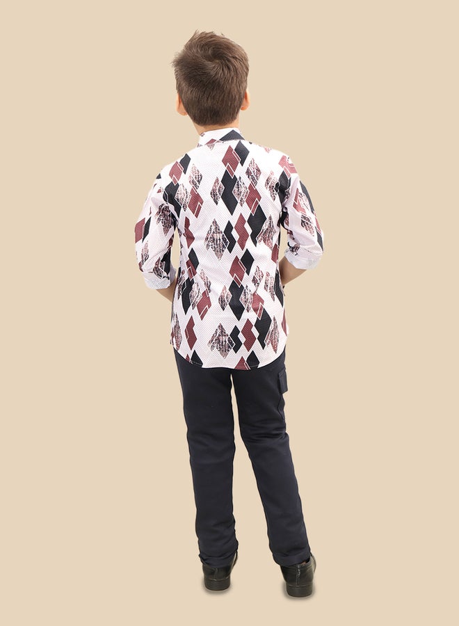 Ts Trends Printed Buttoned Shirt and Pant Set - Image 4