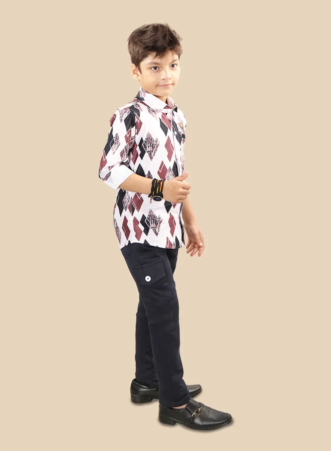 Ts Trends Ts Trends Printed Buttoned Shirt and Pant Set