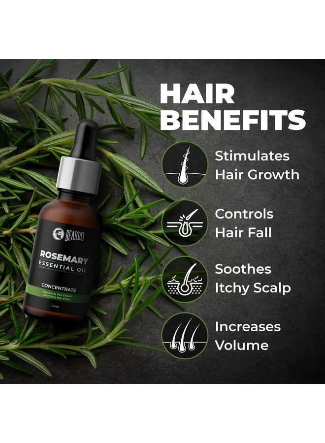 Beardo Rosemary Essential Oil, 15 ml & Derma Roller For Hair Growth 0.5 mm with 540 Chromium Needles | for Hair Growth, Hair fall and Regrowth | Skin Nourishment | 100% Natural | Aroma Oil - Image 3