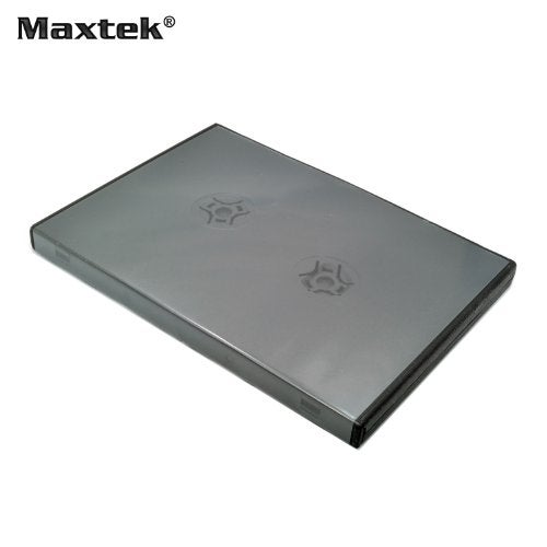 maxtek 10 Pack Maxtek Standard 14mm Black Six (6) Disc DVD Cases with Double Sided Flip Tray and Outter Clear Sleeve - Image 3