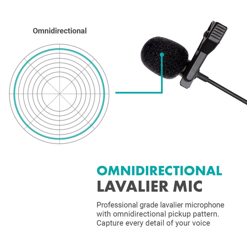Movo WMX-1-UL USB-C Wireless Lavalier Microphone- USB Wireless Lapel Microphone for Computer, Smartphones, and Tablets- Wireless USB & USB-C Receiver, Transmitter, and Omnidirectional Lav Microphone - Image 5