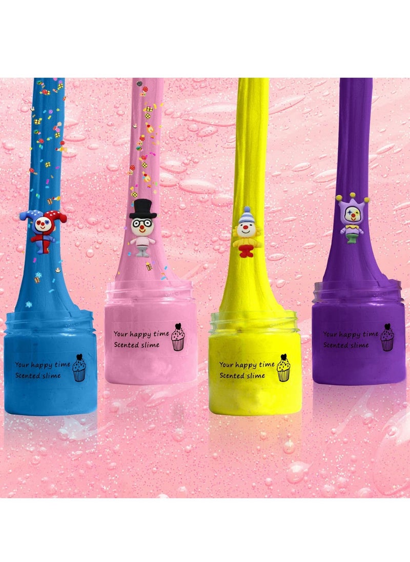4 Pack er Slime Kit, with Clown Slime, Magician Cartoon Stretchy and Non-Sticky  - Image 2