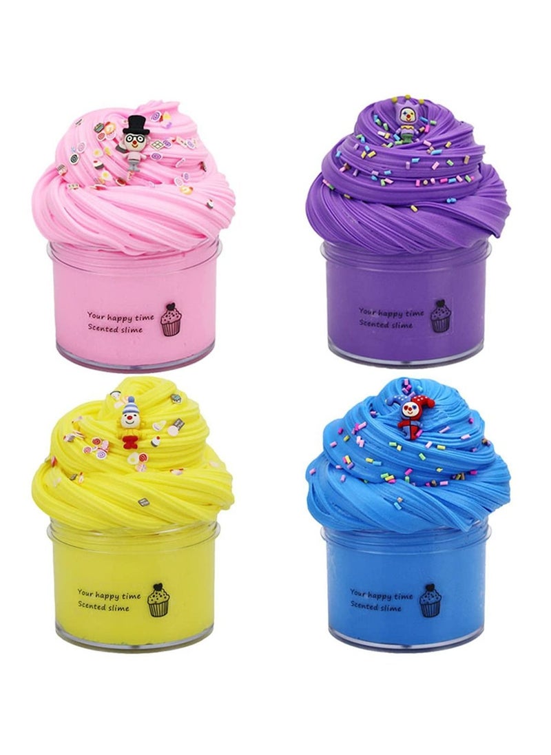 4 Pack er Slime Kit, with Clown Slime, Magician Cartoon Stretchy and Non-Sticky  - Image 1