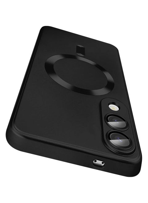 Magnetic Case for Samsung Galaxy S25 EDGE  [Compatible with MagSafe] Wireless Charging Protective Slim Thin- Night Black