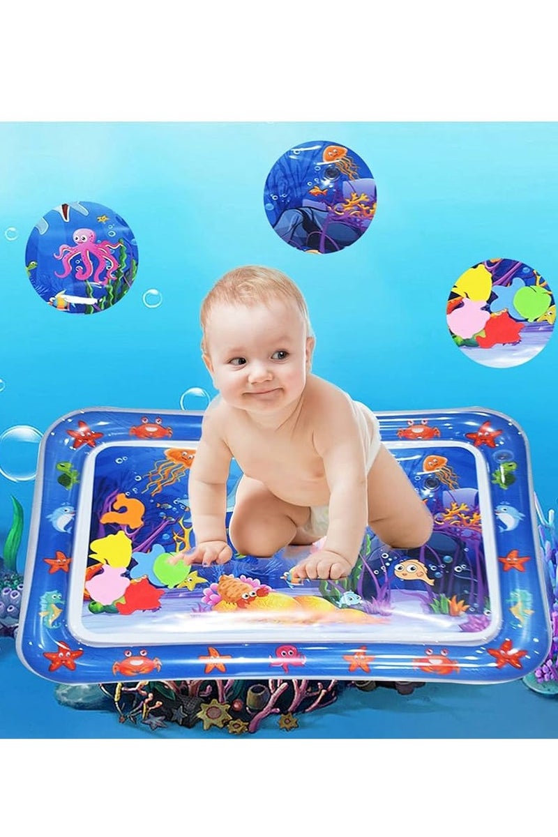 ممز بلانيت سجادة مائية كبيرة الحجم للأطفال من ممز بلانيت (69×51 سم) – مركز نشاط تفاعلي متعدد المراحل لتنمية الحواس والإدراك – سجادة لعب قابلة للنفخ لتحفيز النمو البصري واللمسي – لعبة آمنة وممتعة للرضع من عمر 3 شهور فأكثر – مناسبة للأولاد والبنات – ألعاب استكشاف وتعليم مبكر – ألعاب أطفال بيبي – ألعاب تنمية المهارات الحسية-العاب اطفال - Image 3