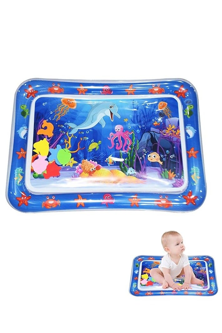 ممز بلانيت سجادة مائية كبيرة الحجم للأطفال من ممز بلانيت (69×51 سم) – مركز نشاط تفاعلي متعدد المراحل لتنمية الحواس والإدراك – سجادة لعب قابلة للنفخ لتحفيز النمو البصري واللمسي – لعبة آمنة وممتعة للرضع من عمر 3 شهور فأكثر – مناسبة للأولاد والبنات – ألعاب استكشاف وتعليم مبكر – ألعاب أطفال بيبي – ألعاب تنمية المهارات الحسية-العاب اطفال - Image 1