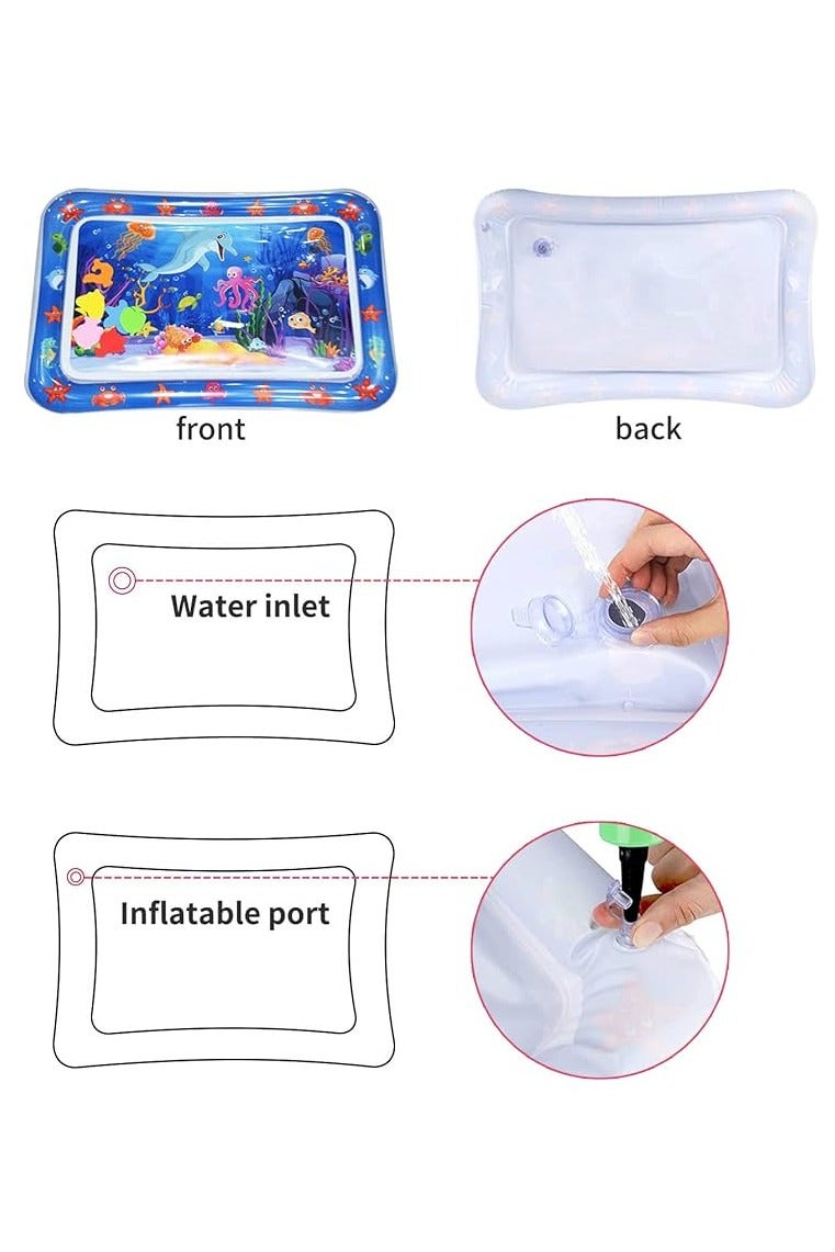 ممز بلانيت سجادة مائية كبيرة الحجم للأطفال من ممز بلانيت (69×51 سم) – مركز نشاط تفاعلي متعدد المراحل لتنمية الحواس والإدراك – سجادة لعب قابلة للنفخ لتحفيز النمو البصري واللمسي – لعبة آمنة وممتعة للرضع من عمر 3 شهور فأكثر – مناسبة للأولاد والبنات – ألعاب استكشاف وتعليم مبكر – ألعاب أطفال بيبي – ألعاب تنمية المهارات الحسية-العاب اطفال - Image 4