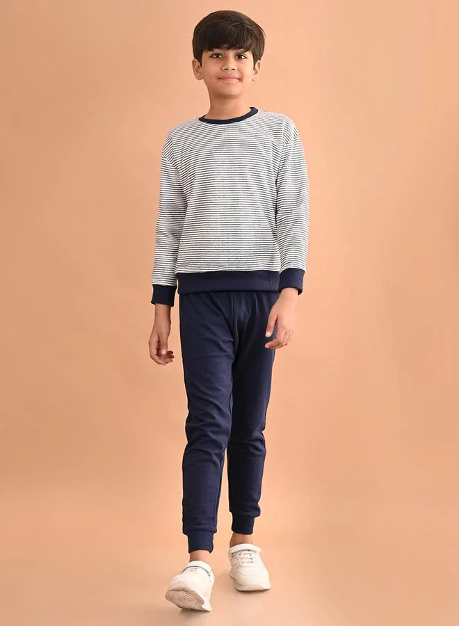 LILPICKS Striped Sweatshirt & Joggers Set by Styli