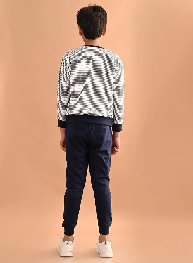 LILPICKS Striped Sweatshirt & Joggers Set by Styli