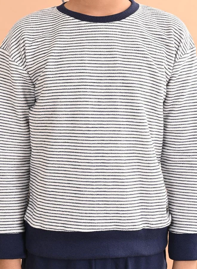 LILPICKS Striped Sweatshirt & Joggers Set by Styli