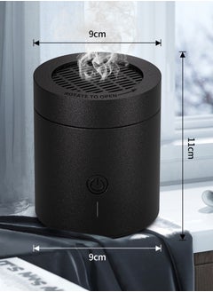 Oud Bukhoor [Upgrade] New Electric Magnetic Lid Incense Burner Portable USB Rechargeable Bakhoor Diffuser Fresh Scent Black 11cm*9cm*9cm Home  - Image 2