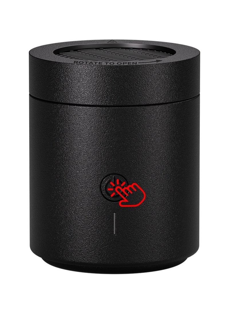 عود بخور [ترقية]  جديد كهربائي غطاء مغناطيسي مبخرة محمولة قابلة لإعادة الشحن عبر USB موزع بخور برائحة منعشة أسود 11 سم × 9 سم × 9 سم للمنزل  - Image 4