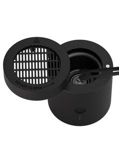 Oud Bukhoor [Upgrade] New Electric Magnetic Lid Incense Burner Portable USB Rechargeable Bakhoor Diffuser Fresh Scent Black 11cm*9cm*9cm Home  - Image 5