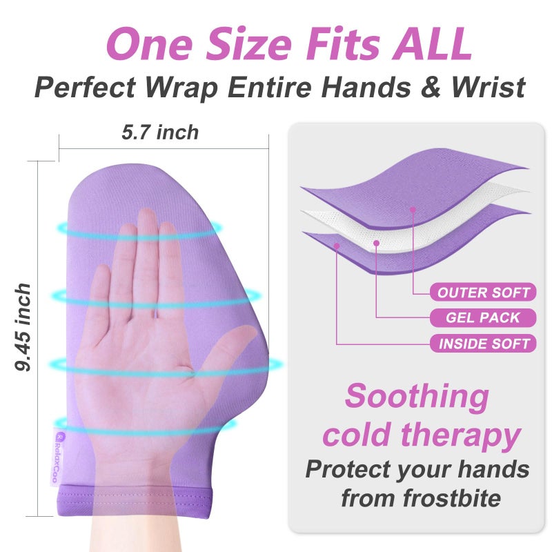 RelaxCoo Cold Therapy Socks & Hand Ice Pack Cold Gloves for Chemotherapy Neuropathy, Chemo Care Package for Women Men, Ideal for Plantar Fasciitis, Carpal Tunnel, Arthritis Hand Pain Relief, S/M - Image 4