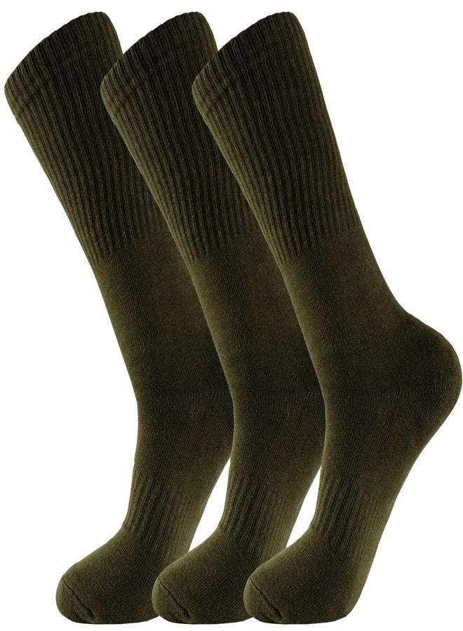 Toichi Men's Hiking Socks, Tactical Over-the-Calf Work & Hunting Boot Socks for Men,3 Packs (US, Alpha, One Size, Regular, Regular, 3, Military Green) - Image 1