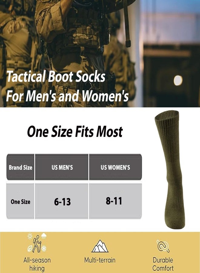 Toichi Men's Hiking Socks, Tactical Over-the-Calf Work & Hunting Boot Socks for Men,3 Packs (US, Alpha, One Size, Regular, Regular, 3, Military Green) - Image 4
