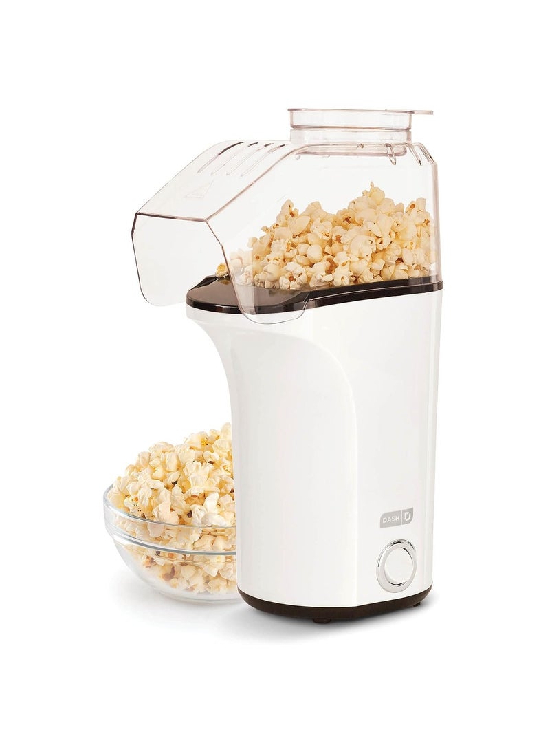 Dash DASH Hot Air Popcorn Popper Maker with Measuring Cup to Portion Popping Corn Kernels + Melt Butter, 16 Cups - White  - Image 1