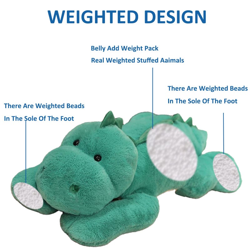 Hronsa Weighted Stuffed Animals 295in 62lbs Weighted Dinosaur Plush Cute Dinosaur Stuffed Animals Toy Weighted Plush Animals Pillow for Adults Boys Girls - Image 3