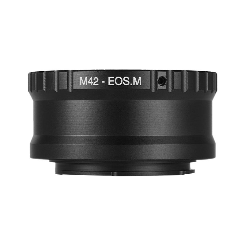 محول عدسة M42 إلى كينون EOS M: بناء من سبائك الألومنيوم السوداء - محول توصيل عدسة بالتحكم اليدوي الكامل للكاميرا بدون مرآة - Image 5