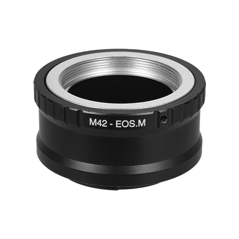 محول عدسة M42 إلى كينون EOS M: بناء من سبائك الألومنيوم السوداء - محول توصيل عدسة بالتحكم اليدوي الكامل للكاميرا بدون مرآة - Image 1