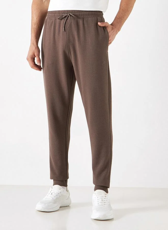 ADOT by Splash Textured Joggers with Drawstring Closure and Pockets