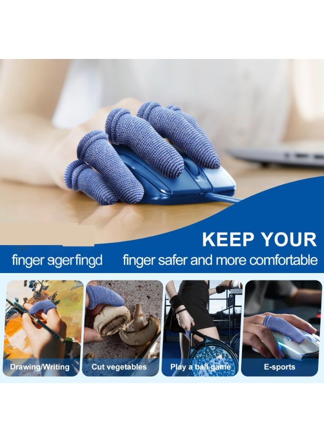 YelaJoy 20 Pcs Finger Cots,Finger Protectors for Tips, Breathable Bandages,Fitness Bandages,Finger Stall Work Kitchen Protection,Wound Care, Stretchy Sleeves for Gardening, Fitness and Cargo Handling(Blue) - Image 2