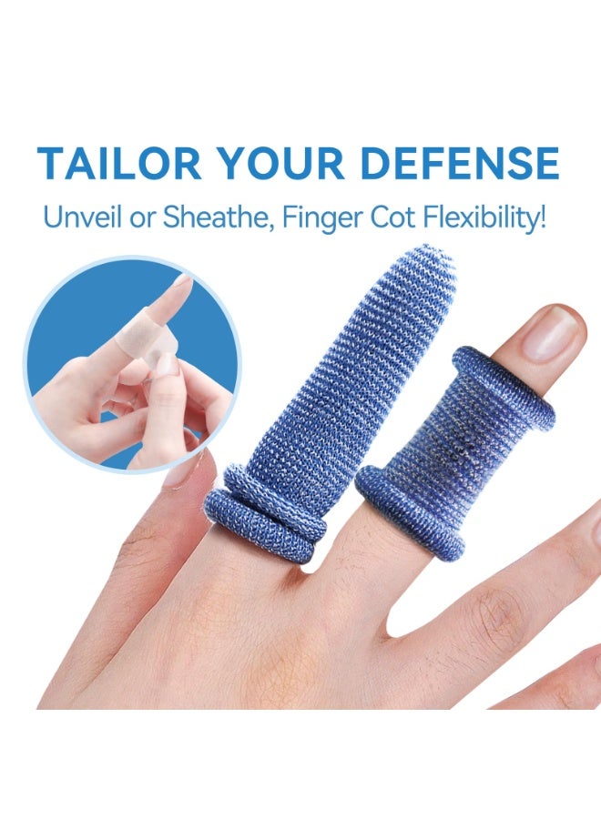 YelaJoy 20 Pcs Finger Cots,Finger Protectors for Tips, Breathable Bandages,Fitness Bandages,Finger Stall Work Kitchen Protection,Wound Care, Stretchy Sleeves for Gardening, Fitness and Cargo Handling(Blue) - Image 3
