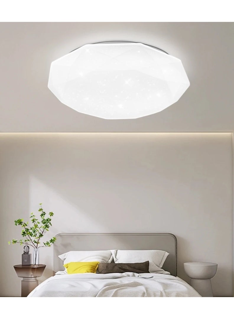 AL THURAYAT Modern Diamond Shine 40cm Luxury LED Ceiling Light, LED Ceiling Lamp, 3 Lighting Colors, Suitable for Bedroom and Living Room - Image 3