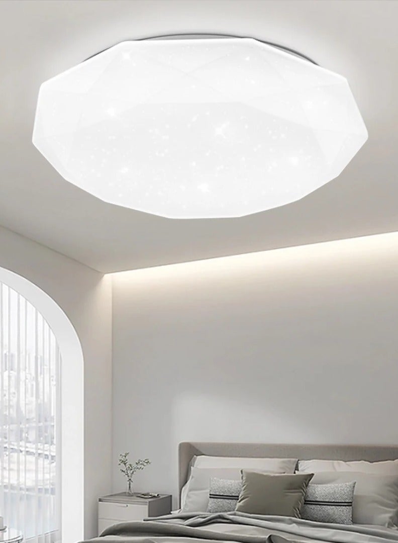 AL THURAYAT Modern Diamond Shine 40cm Luxury LED Ceiling Light, LED Ceiling Lamp, 3 Lighting Colors, Suitable for Bedroom and Living Room - Image 1
